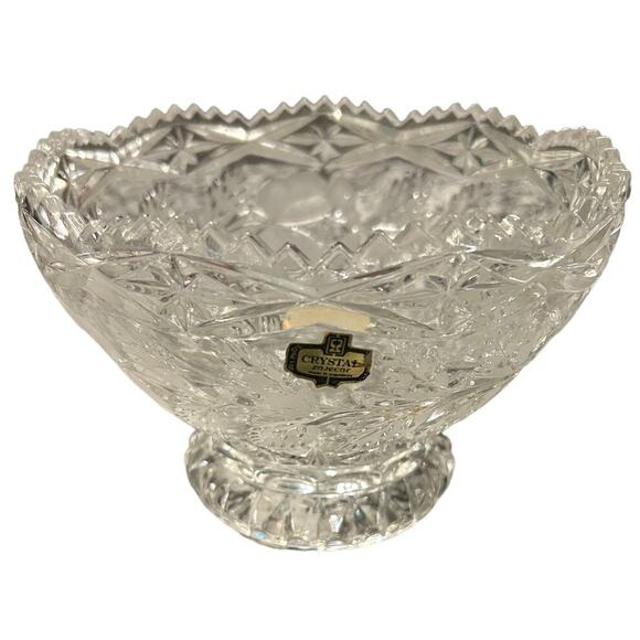 EUC Zajecar Crystal Candy/Trinket Dish with Tag - Picture 1 of 5